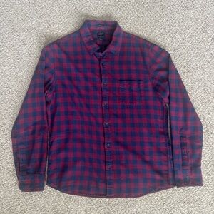 J. Crew Red and Blue Plaid Men's Shirt